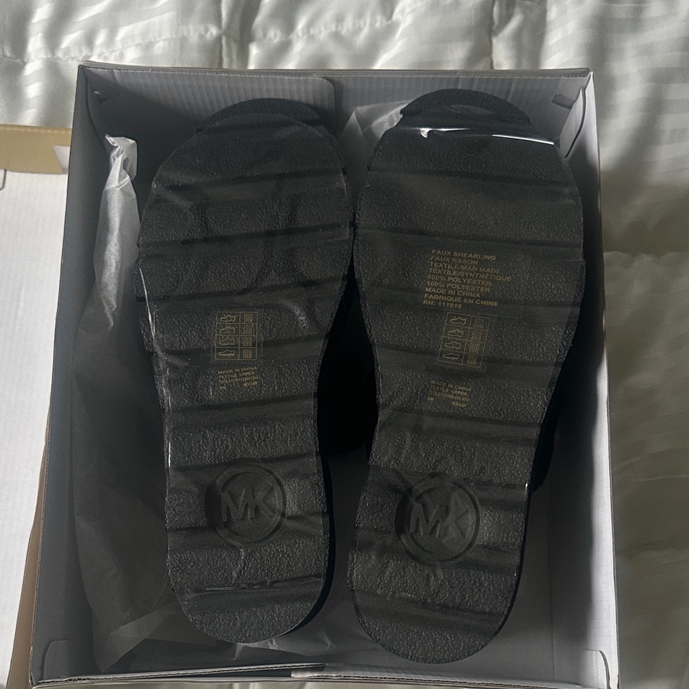Michael Kors Black Slide Sandals - Picture 2 of 5